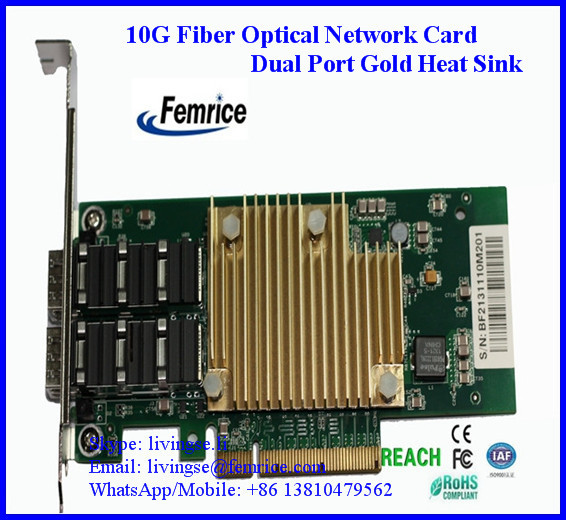 10G Fiber Optical Server NIC, Dual-port SFP+ Network Adapter