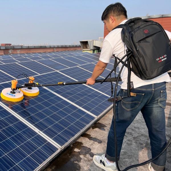3.5-Meter Aluminum Alloy Handle Double-Disc Rotary Brush for Solar Panel Cleaning