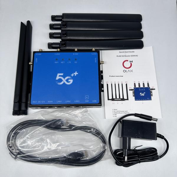 New Arrival OLAX G5016 Dual Band Bypass 6 Antennas LTE 4G 5G Modem Enterprise Sim Card Wifi 6 Router