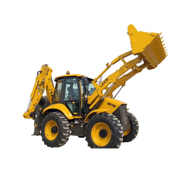 SDLG Lingong Digger Wheel Loader B879f Backhoe Loaders With 1.2m³ Loading Bucket 0.2m³ Digging Bucket