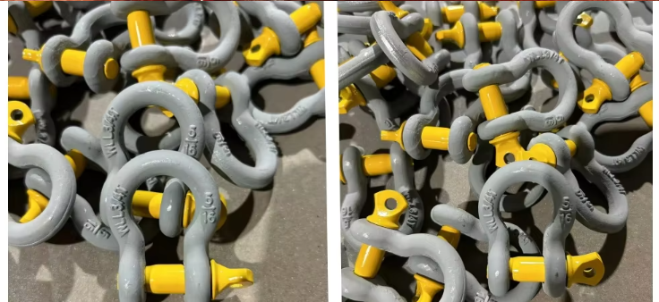 Galvanized Round Pin Chain Shackles G215 Federal Spec RR-C-271D Type IVB Compliant for Industrial Lifting Rigging Mining