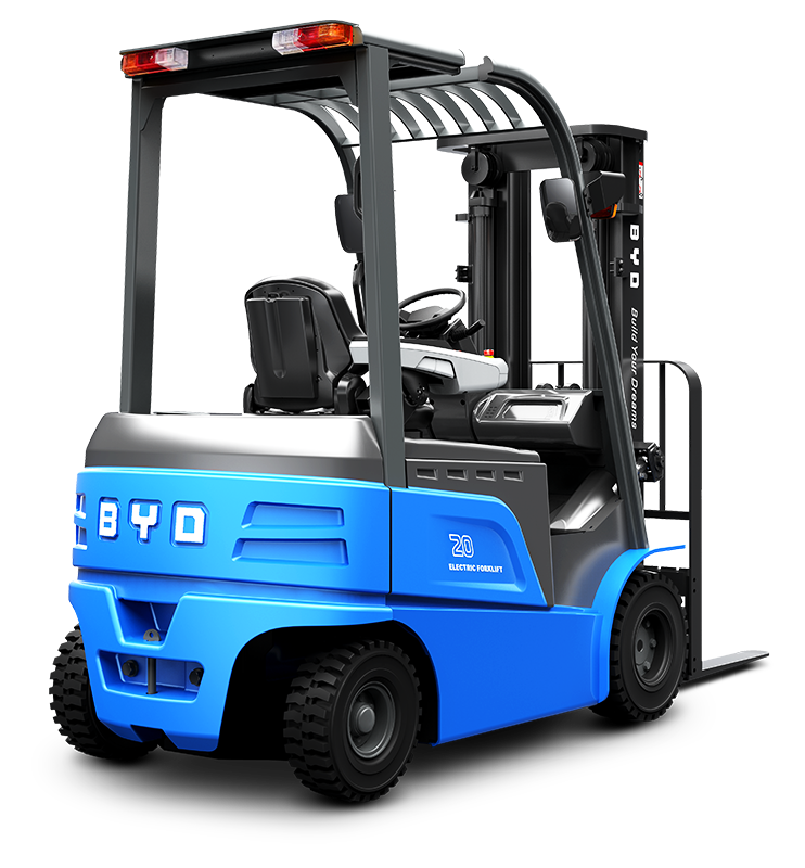 Made In China BYD's  Four  Pivot Balance Weight 2.0-2.5 Ton Pure Electric Forklift For Single Drive