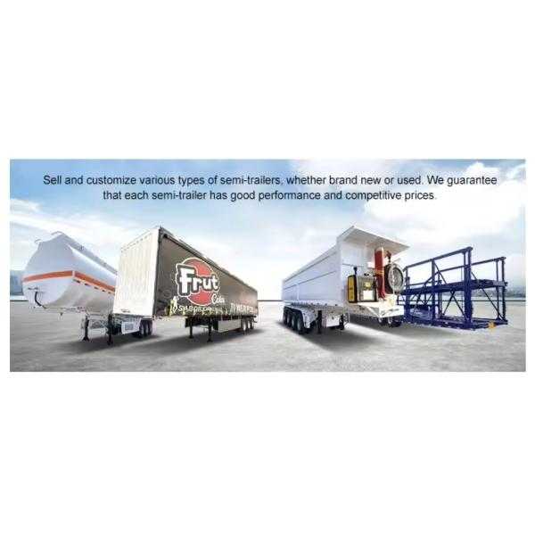 s Two Lines and Four Axes Gooseneck Flatbed Trailer with Hydro-Pneumatic Suspension