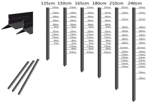 Bitumen black coated star picket Y Post 1.9kg per meter for construction site