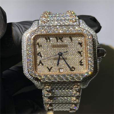 Os diamantes amigáveis do ODM de Eco Moissanite Cartier Watch Pocket Friendly olham para homens