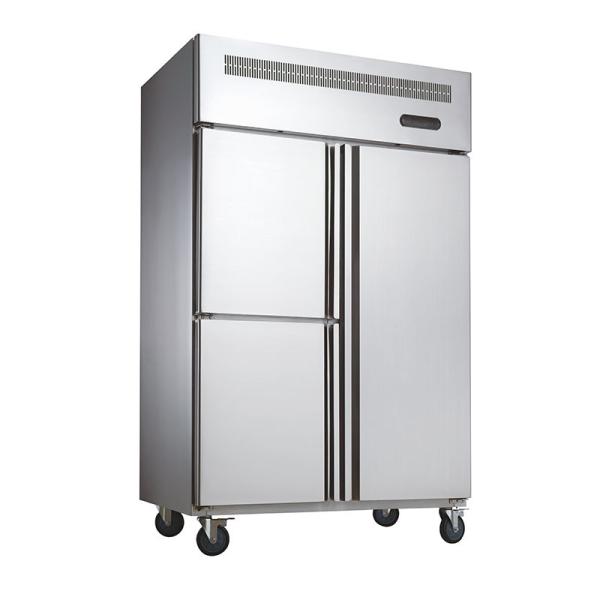 Commercial Solid Door Upright Kitchen Freezer For Meat Kitchen Refrigerator Stainless Steel