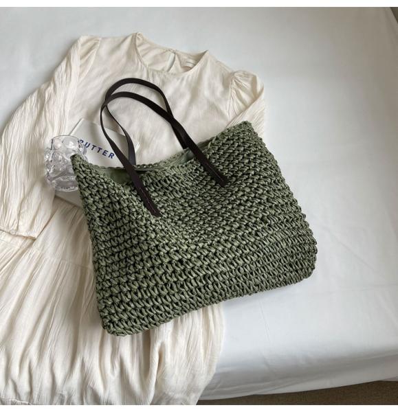 Crochet Raffia Tote Bag Kit Set For Beginners Beach Tote Bag For Women Beach Straw Handmade Bag Woven Rattan Bag For Women Raffia Yarn For Crocheting Raffia Paper Ribbons For Craft