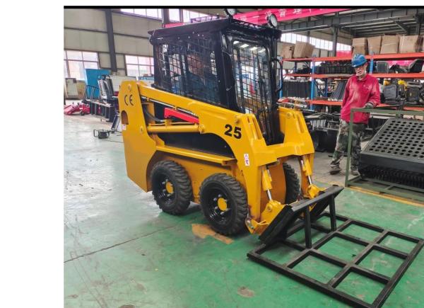 Mini Minicargador JC 25 de 500 kg, carregador de direção para manobração fácil em espaços apertados