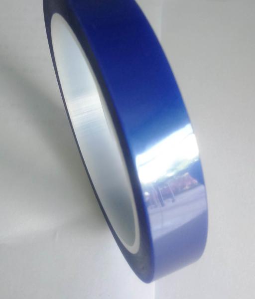 Economy grade PET Silicone Tape Single Adhesive Side , Blue Adhesive Tape For Spray Masking