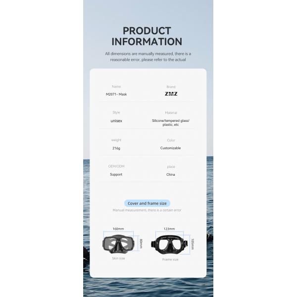 Diver adulto líquido de silicona receta máscara de buceo lentes correctivas para buceadores