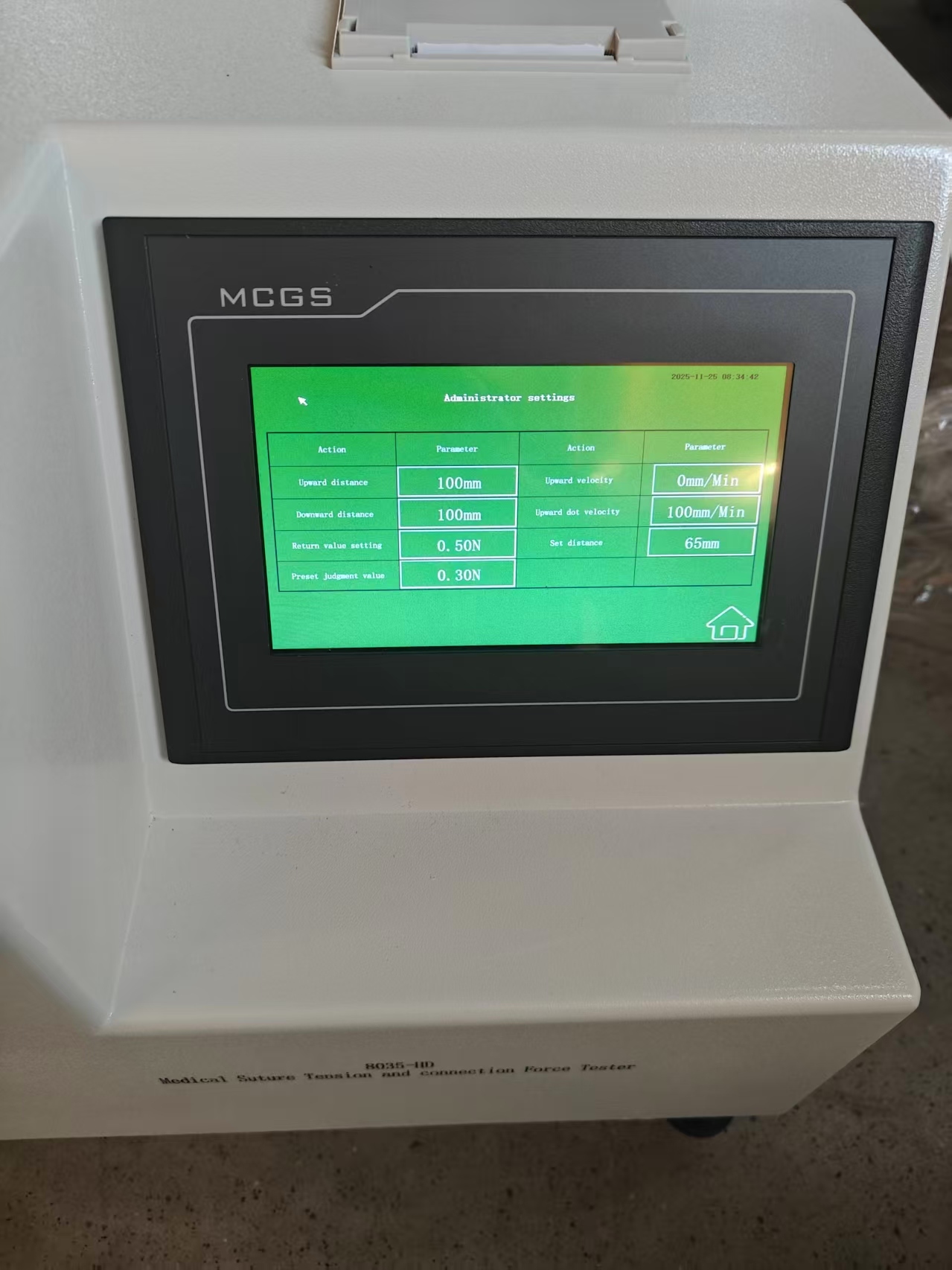 Medical Suture Tester with 0 ~ 300 N Measurement Range YY1116-2020 Testing Standards and Built-in Dot Matrix Printer
