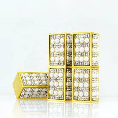 O ABS elegante do quadrado 12.1mm personalizou os tubos do batom com pérola