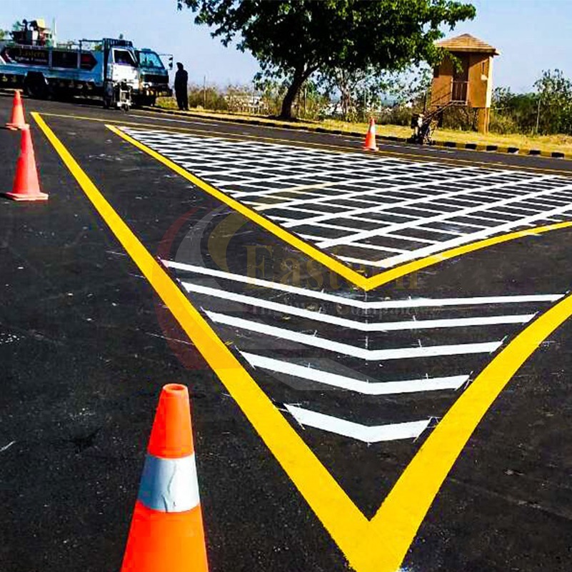 White and Yellow Reflective Street Paint , C5 Resin Sidewalk Marking Paint