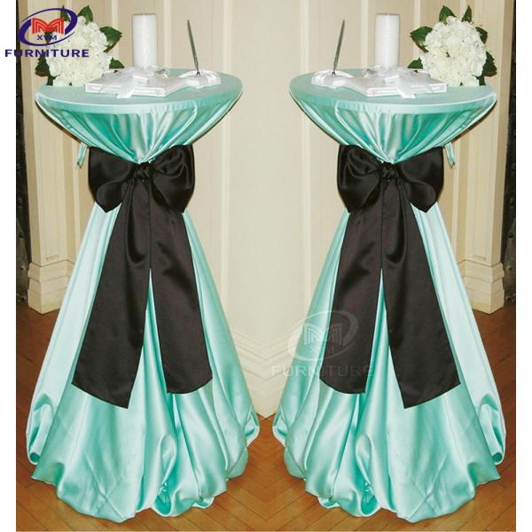 Decoration Custom Size Polyester Tablecloth Bar Table Covers And Sashes