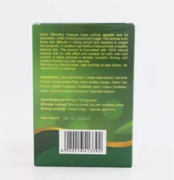Detox Slimming Capsules Supplement for Weight Loss and Detox Boosts Metabolism Enhances Energy
