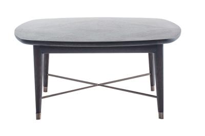 Sofa side table by oak wood in round legs with stainless steel feet Oak sofa table by Italy designer furniture factory