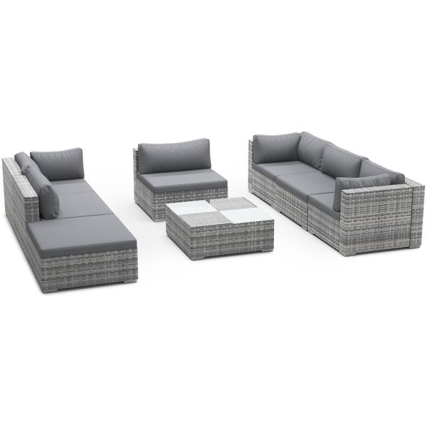 Wholesale Wicker Outdoor Sectional Lounge Set Rattan Outdoor Furniture Conversation Leisure Sofa Set