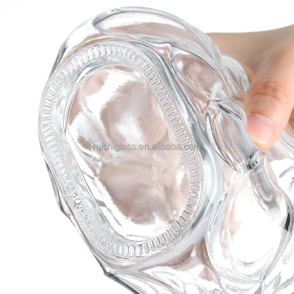 Customized Custom Make Transparent 500ml 700ml Glass Brandy Wine Bottles for Party
