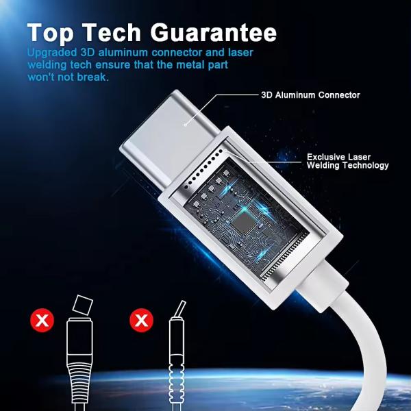 Белый цвет USB 2.0 Type-C TO Type-C Кабель передачи данных 5V1A 9V3A 12V5A 20V5A OEM