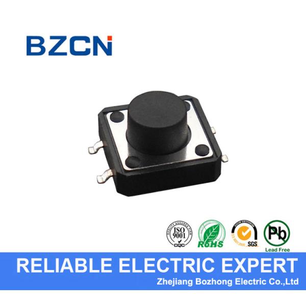 Side Press Momentary Silent Tactile Switch , 4 Pin Surface Mount Push Button