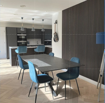 Ламинированная натуральная дубовая древесина Слатная акустическая панель толщина 21 мм