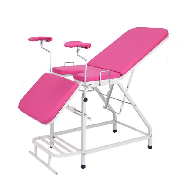 Medical manual portable gynecological exam table delivery bed with mattress
