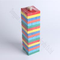 Colorful Wooden Stacking Blocks Game Set - 54 Pieces with Dice