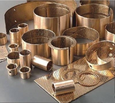 Lifting Machinery Wrapped Bronze Bearing , Diamond Or Spherical Thin Wall Sleeve Bushing