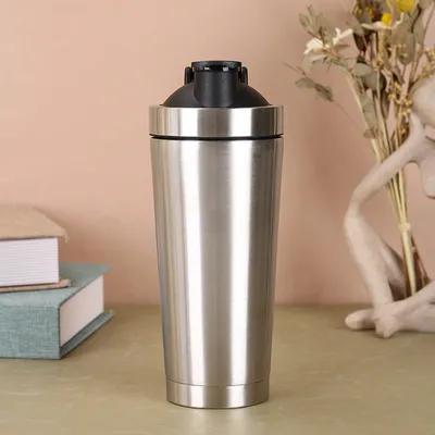 Bouteille de mélangeur de protéines à double paroi sous vide isolée en acier inoxydable Bouteille de mélangeur de protéines petite 25 oz 739 ml sans BPA