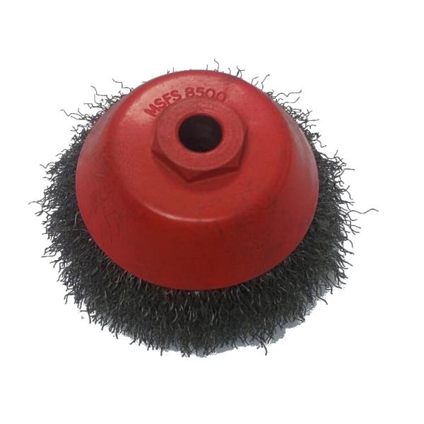 125mm Crimped Wire Cup brush Corrugated Wire with M14 Connecting Thread