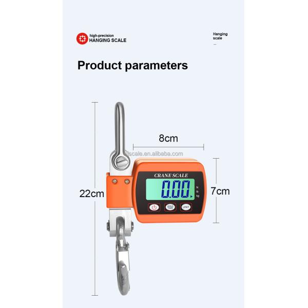 Hanging Scale Digital Electronic 300kg Mini Gram Feature LCD/LED Display Tare Function for Luggage Weighing OEM/ODM