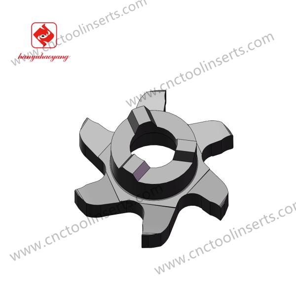 Modelo de inserto de fresado CNC con recubrimiento PVD amarillo HYMG3208-3.0 HYB208A, insertos de ranurado, adecuados para materiales difíciles de mecanizar, excepto aleaciones de alta temperatura.