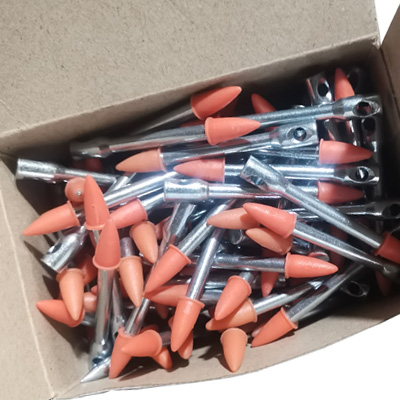 7.6mm Head Diameter Pin Clip Nail One Hole Conduit Strap for Secure Attachment to Concrete
