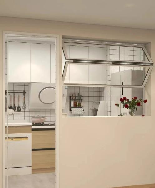 Garden High Rise Folding Window Portal Allowing Access to Rooftop Gardening Activities