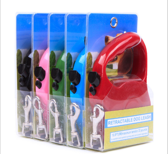 Pet Supplies, Automatic Retractable Dog Leash, Pet Puller, Dog Chain, Hyena Rope, Cat Rope;3M,and 5M；Full color