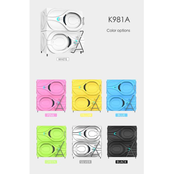 Black Patented Appearance Capsule Hotel Bed LED Lights Sliding Doors