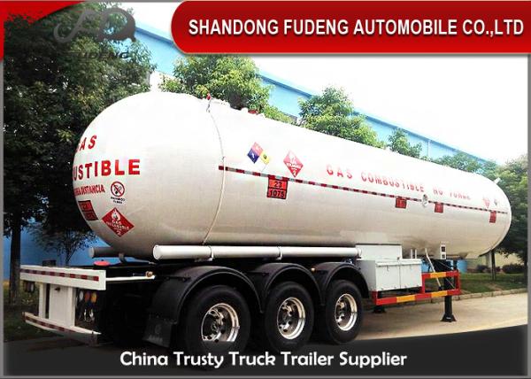 52000 Liters LPG Tank Trailer Mechanical / Air Suspension Max Payload 25 Tons
