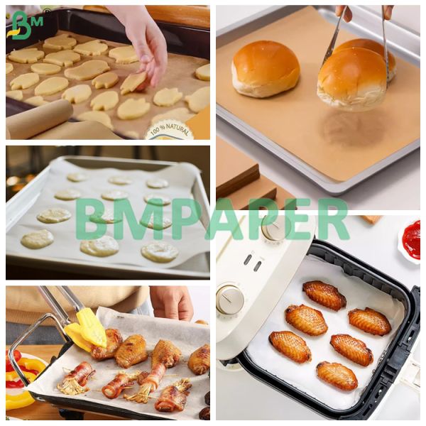 Oven - Safe Baking Paper Non Stick Brown & White Kraft Parchment Paper
