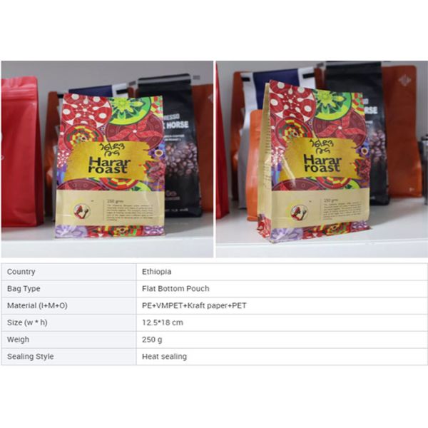 Colorful Tea Packaging Pouches , Food Grade Coffee Bean Pouches