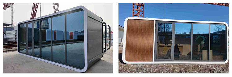 High Quality Prefabricated Office Cabin with Elegant Apple Design, Durable Unit for Commercial Professional Workspace