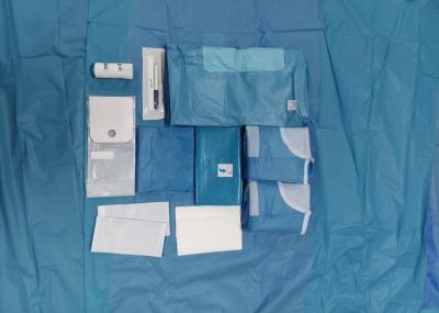 Os blocos do procedimento cirúrgico dos cuidados médicos, paciente descartável do Arthroscopy do joelho drapejam