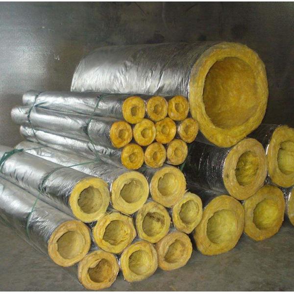 Smoke Proof Microfiber Veneer Glass Wool Tube Refractory Heat Insulation