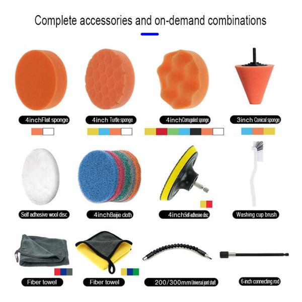 8 шт. оптом Электрические сверлачи Чистящие щетки для трещин Автомобильные моющие инструменты
