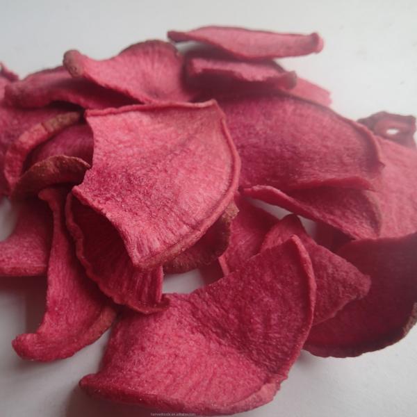 Microplaquetas vegetais do rabanete de Fried Red Turnip Healthy Dried Chip Natural Snack Dried Red do vácuo