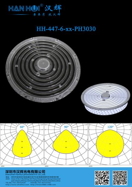 Φ226mm LEDs 2835/3030 60°/90°/120° Anti-éblouissement, lentille minière à faisceau large, robuste et de qualité industrielle