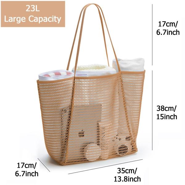 Mesh Shoulder Bag Beach Bag Swimming Clothes Storage Bag