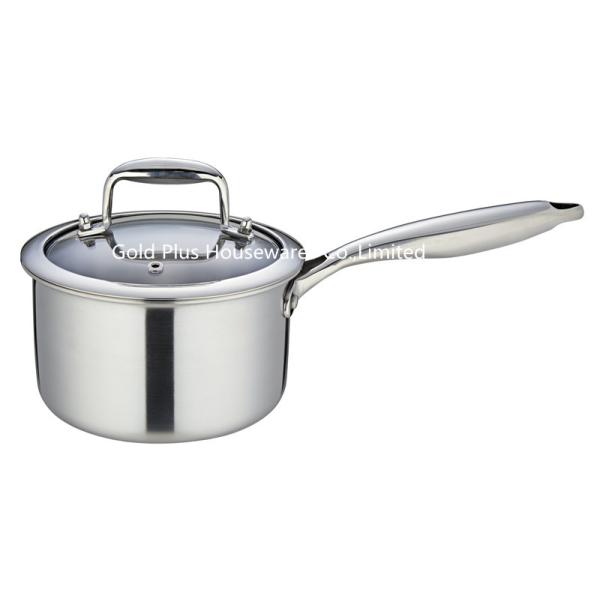 16cm Diameter Stainless Steel Cooking Pot Quick Hot Milk Pan With One Handle