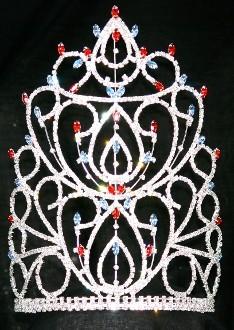 12 inch 14 inch large crown wholesalel pageant crowns and tiaras supplier pai crown jewelry manufacturer of yiwu china
