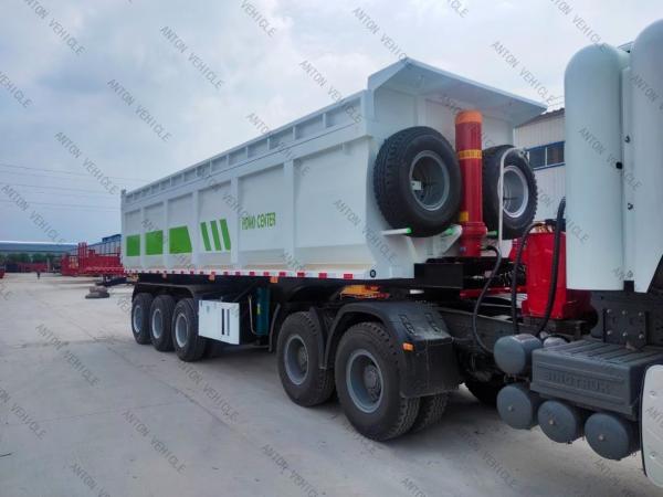 Heavy Duty Hydraulic 3 Axle Dump Truck Semi Trailer Tipping Truck Trailer 9t Grade