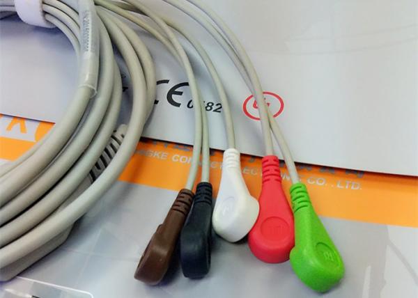 Gray Color GE One Piece Ecg Patient Cable For Patient Monitoring Devices